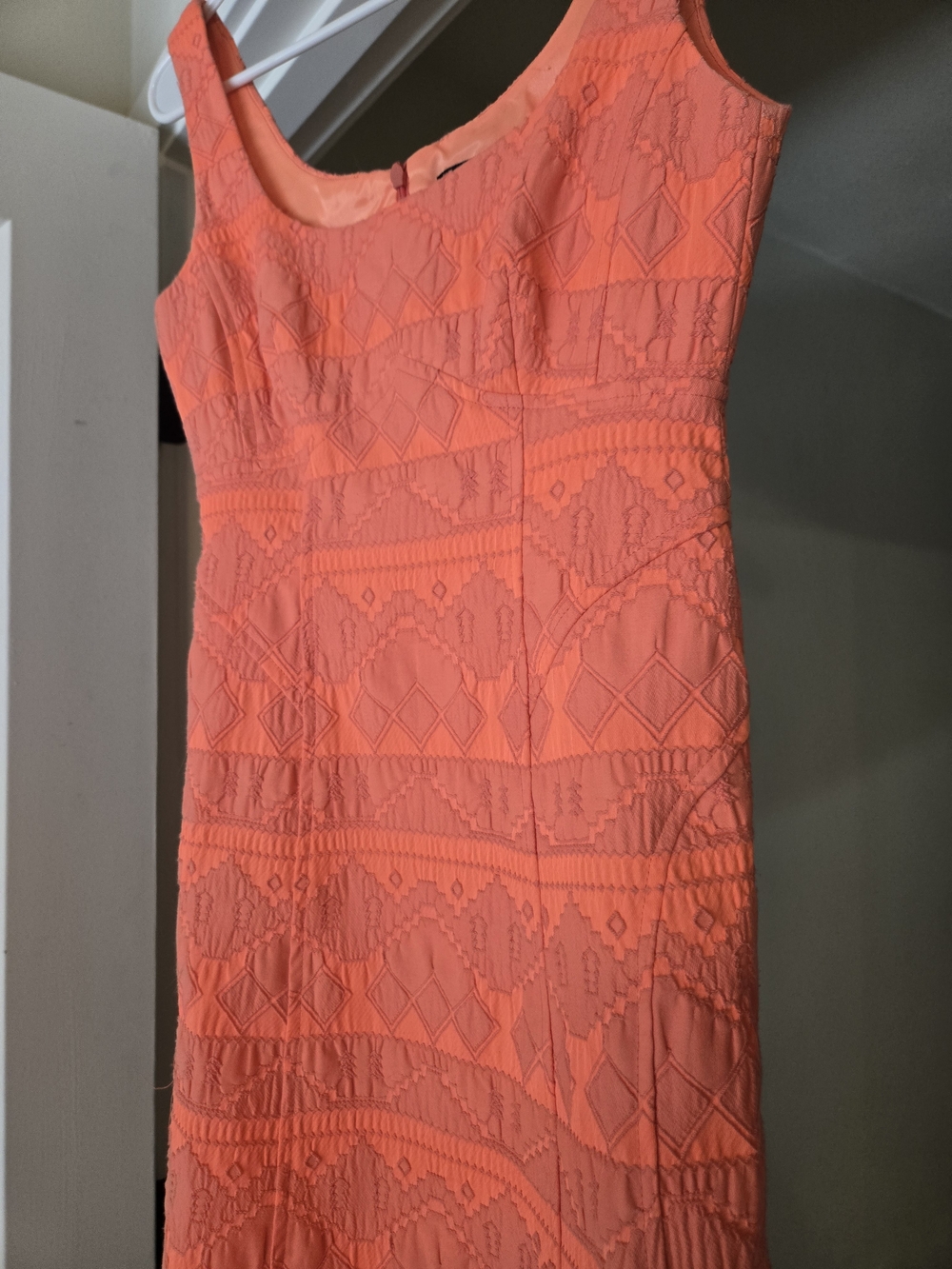 Nanette Lepore Neon Orange Structured Dress 0 - Picture 4 of 13